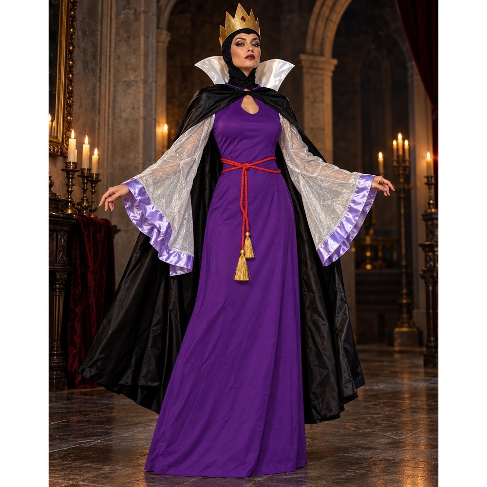 Leg Avenue Deadly Dark Queen Costume Womens M/L Purple 4pc Snow White Evil